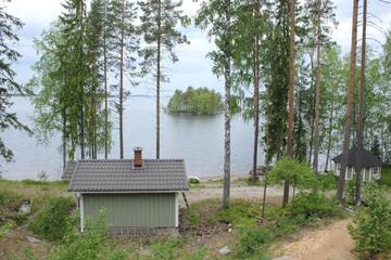 Фото номера Улучшенное шале с 3 спальнями Шале Lake Cottage Jänisvaara г. Колинкюла 14