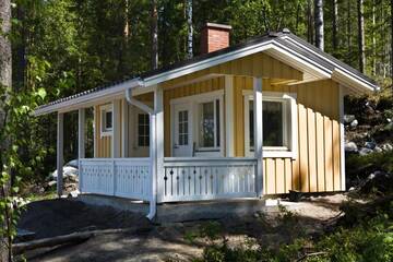 Фото номера Шале с 3 спальнями Шале Lake Cottage Jänisvaara г. Колинкюла 29